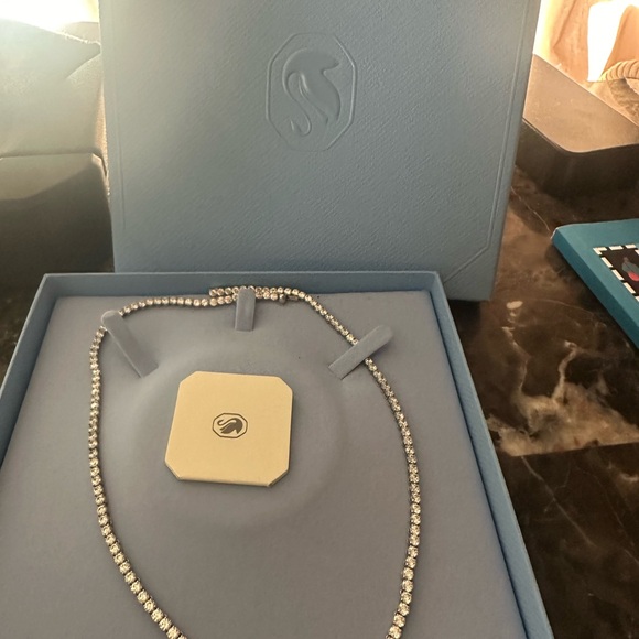 swarovski crystal tennis necklace . never worn - Picture 2 of 2